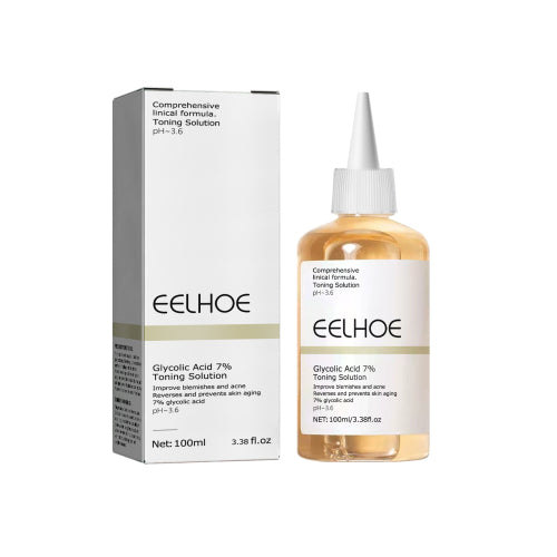 EELHOE Glykolsyra 7% Toner – Exfoliering, Akne och Strålande Hud 100ml